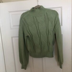 SO Green Cowl Neck Sweater